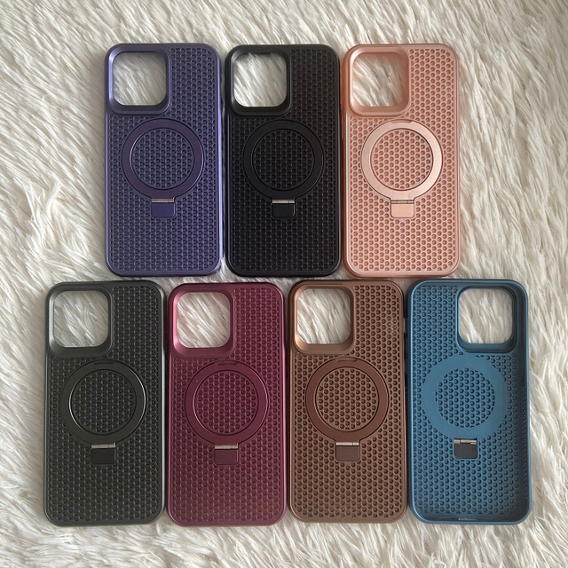 For iPhone 15 Pro New Arrival Magnetic Phone Case for iPhone 14 13 12 Hard Cover Luxury Phone Case with Invisible Ring Bracket