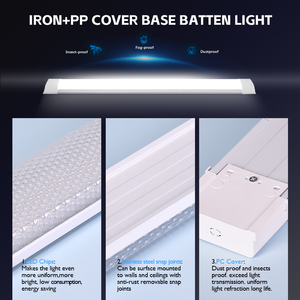 Hiện đại chiếu sáng trong nhà đèn vuông Batten Nhôm PC 28W 36W 54W 72W 1ft 2ft 3ft 4ft 5ft tuyến tính Batten <span class=keywords><strong>LED</strong></span> ánh sáng - Product Image 3