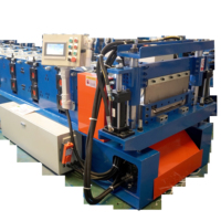 Machine de formage de tôles à joint debout automatique en acier, économique, pour panneaux ondulés, avec moteur à engrenages et boîte de vitesses