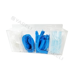 Moderno Dispensador de Guantes Desechables de Acrílico Transparente con 4 Compartimentos, Personalizable de Fábrica, Independiente, Fácil de Montar, Lavable para Interiores - Product Image 2