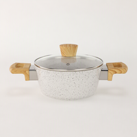Ensemble de casseroles et poêles antiadhésives AXA 6 pièces, revêtement céramique, sans PTFE ni PFOA, couleur crème verte, compatible gaz et induction, pour usage domestique