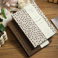 Carnet A5 en velours côtelé, couverture en tissu à pois floraux, journal de style vintage, bloc-notes cadeau pour le bureau et l'école