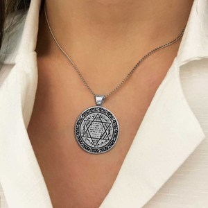 Collar con Sello de Salomón de Acero Inoxidable 316L con Baño de Oro de 18K, Joyería Impermeable, Collar con Estrella de <span class=keywords><strong>David</strong></span>, Amuleto - Product Image 6