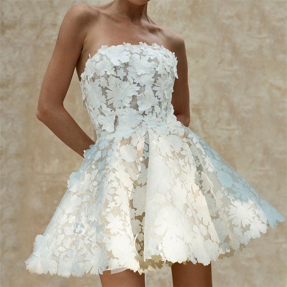 Corset Dress Asos White Skater Dress ASOS DESIGN Bandeau Structured Mini  Skater Dress With Floral Corsage