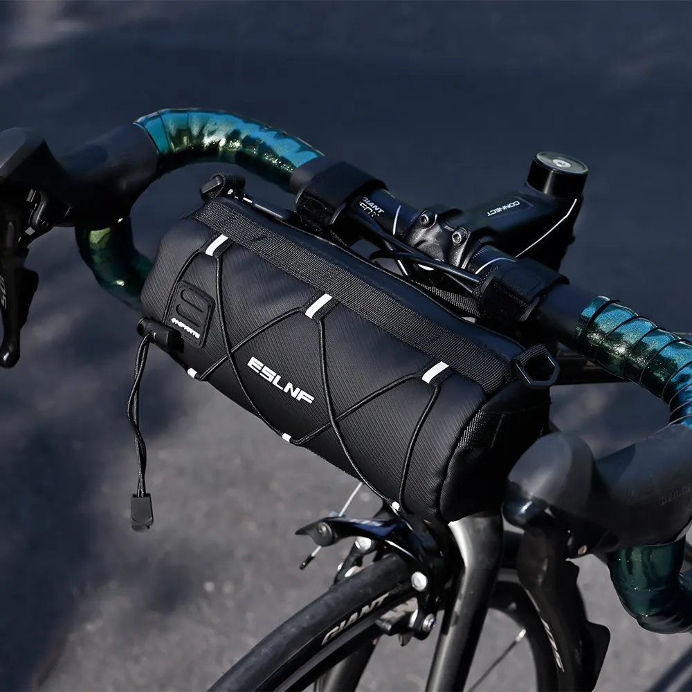 กระเป๋ามือจับด้านหน้าสำหรับจักรยานกลางแจ้งกระเป๋าติดแฮนด์จักรยานกันน้ำได้ตามต้องการ