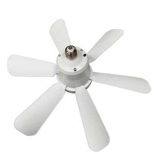 Ventilateur de plafond LED universel portable pour chambre à coucher avec télécommande, tête de lampe rotative E27, silencieux, vente en gros - Product Image 2