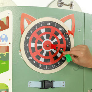 Jeu mural en bois Montessori Qiaike, labyrinthe de dinosaures pour la maternelle, jeu de fléchettes, panneau d'activités, tableau d'activités, jouet éducatif pour les enfants de 4 à 6 ans - Product Image 5