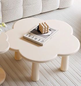 Tavolo da caffè moderno in stile crema di lusso leggero con Design semplice tavolo laterale a nuvola per piccoli appartamenti mobili per la casa dei bambini - Product Image 4