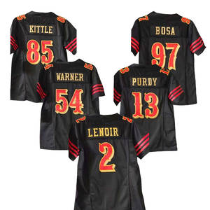 Großhandel Trikots Jugend Kinder Genähte American Football Trikots 23 McCaffrey 13 Brock Purdy 85 Kittle 97 Bosa 54 Warner <span class=keywords><strong>2</strong></span> Lenoir - Product Image 4