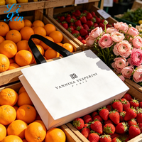 Sacs de shopping de luxe en papier kraft recyclé écologique avec poignée, personnalisables avec votre propre logo, vente en gros