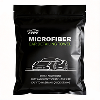 Gant de lavage de voiture en microfibre ultra douce en polaire corail épaisse, sans rayures, avec manchette élastique pour le detailing automobile