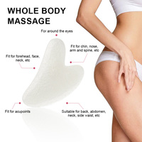 Ensemble de rouleaux de massage facial en jade et de Gua Sha en résine plastique (non pierre naturelle) pour femme – Outil de soin de la peau