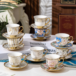 Juego de Tazas de Café de Cerámica de Gran Capacidad, Diseño Estilo Ins, Taza Retro para Latte, Exquisito Juego de Té para la Tarde, 6 Tazas y 6 Platos - Product Image 6