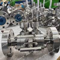 Vanne à boisseau sphérique API 6D à double blocage et purge (DBB) à flange, à levier, à engrenage, pneumatique ou électrique, en acier inoxydable/duplex (F304/F316/F51)
