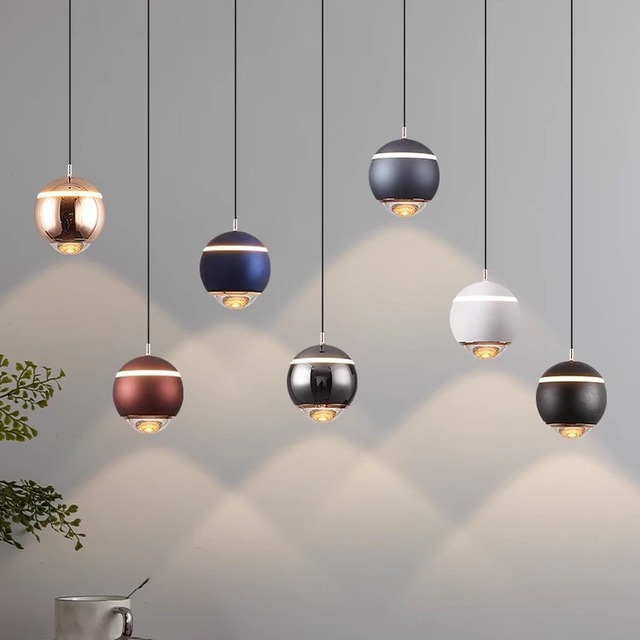 Small Modern Simple Style Indoor Dining Room Bedroom Adjustable Height Aluminum Led Pendant Light