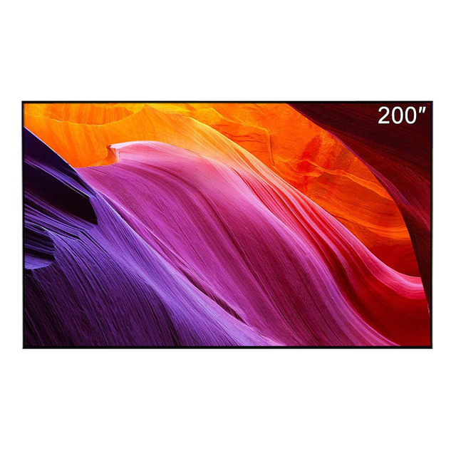 Wholesale 200 Inch Black Diamond ALR Fixed Frame Projector Screen Obsidian Long Throw Ambient Light Rejecting Projection Screen