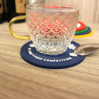 Tianyu gros personnalisé tasse caboteur analogique poids plaque souple Pvc caoutchouc bière sous-verres tasse tapis personnalisé pour salle de sport boisson