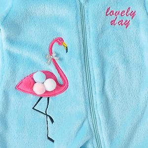 Ropa de Invierno de Manga Larga para Recién Nacidos, <span class=keywords><strong>Pijama</strong></span> de <span class=keywords><strong>Terciopelo</strong></span> de Bambú, Mameluco con <span class=keywords><strong>Cremallera</strong></span> y Pies - Product Image 5