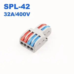 SPL-42 SPL-62 미니 고속 와이어 커넥터 범용 컴팩트 배선 연결 조명 푸시 인 도체 터미널 블록