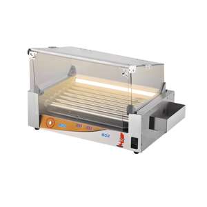 Équipement de cuisine commerciale, machine à griller les hot-dogs à <span class=keywords><strong>7</strong></span> bâtons, machine à hot-dogs électriques avec version informatique - Product Image 2