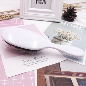 Top Bán Đen Tùy Chỉnh Nhựa Heo Rừng Lông Bàn Chải Tóc, Oval Mái Chèo Bàn Chải Tóc Bán Buôn - Product Image 5