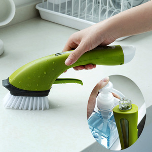 Multifunctional Kitchen Cleaning Brush With Liquid Dispenser For Sink Stove Wall Tile Floor Grout - Product Image 1