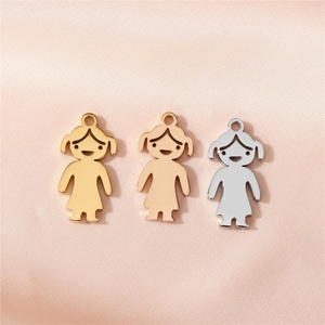 Accessoires en acier inoxydable poli miroir, pendentif carré vierge avec logo laser - Product Image 4