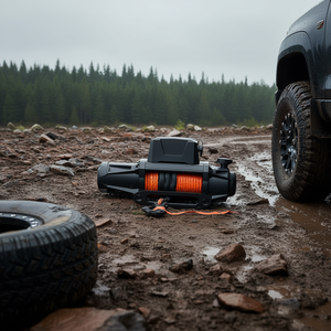 Electric Winch 13500 Lbs <b>12V</b> <b>DC</b> 92 Ft Synthetic Rope Wireless Wired Remote IP67 Waterproof For Truck Off Road SUV Boat - Product Image 2