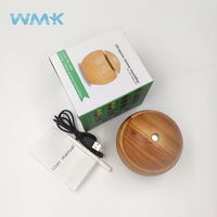 Meilleur vendeur d'usine OEM 2025 Humidificateur ultrasonique à grain de bois 130 ml USB avec garantie d'un an pour l'hôtel et la voiture
