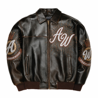 Chaqueta Bomber de Cuero Genuino para Hombre, Diseño Personalizado de Lujo con Pedrería, Estilo Varsity, Ropa de Calle de Alta Calidad