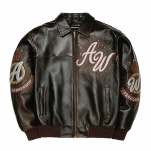 <span class=keywords><strong>Giacca</strong></span> Bomber Autunnale da Uomo in Vera <span class=keywords><strong>Pelle</strong></span> <span class=keywords><strong>di</strong></span> Alta Qualità con Borchie e Strass Personalizzati, Design <span class=keywords><strong>di</strong></span> Lusso OEM, Abbigliamento Streetwear - Product Image 1