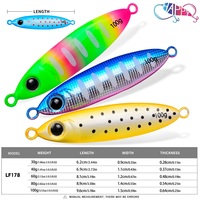 NOUVEAU Leurre de pêche en métal pour bateau, type jig, lumineux, 30g-100g, pour pêche en eau profonde, au bar et en eau salée, avec double hameçon