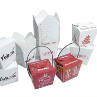 Take Away Lunch Bento Disposable Food Paper Packaging 16oz 26oz 32oz Rice Spaghetti Instant Noodle Box Embossing Luxury