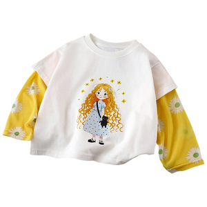 <span class=keywords><strong>Camiseta</strong></span> Unisex de Manga Larga Estilo Coreano con Protección Solar, de Algodón que Absorbe la Humedad, con Estampado de Dibujos Animados, Verano 2025, Patchwork para Bebé - Product Image 5