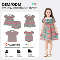Robe de Noël pour filles Puresun, robe à carreaux rouge et vert, col festonné, manches bouffantes, robes de fête pour petites filles