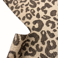 Cuir synthétique en tissu PU imprimé léopard pour sacs chaussures meubles