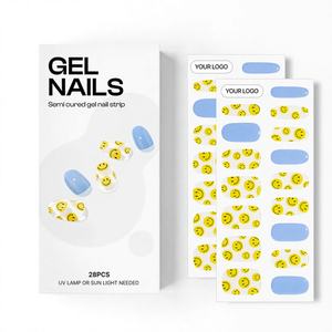 Autocollants d'ongles en gel semi-durcis de qualité salon 100% réels coréens, compatibles végétaliens et sans cruauté, pour manucure en gros - Product Image 1