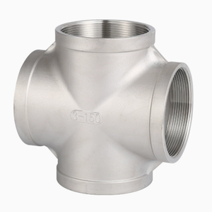 Raccord de tuyauterie en acier inoxydable moulé en usine, à filetage femelle, croisé à quatre voies, classe de traitement de surface par passivation par trempage - Product Image 5