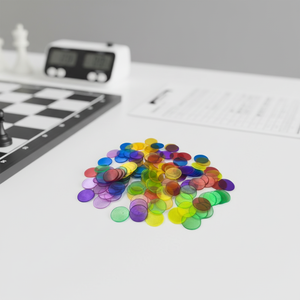 Monete Trasparenti Colorate in Plastica 19mm 25mm, Ausili Didattici per Conteggio e Giochi per Bambini 4-6 Anni, Uso Interno, Bestseller - Product Image 4