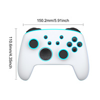 Control de Juego Inalámbrico BT Multifunción con Activación de un Botón, Vibración Ajustable de Seis Ejes, Mando para Switch, Manette