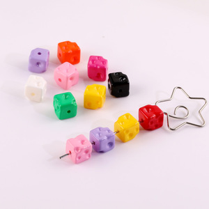Acrylic Cheese <b>Beads</b> 14mm Square Colored <b>Loose</b> <b>Beads</b> For Bracelet Making Jewelry Accessories - Product Image 3