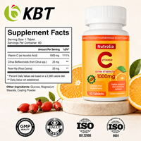 Prix d'usine – Compléments d'acide ascorbique (vitamine C) et de cynorrhodon 1000 mg – Comprimés de vitamine C pour éclaircir la peau