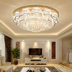 Zealing Light Hotel Hall Led Lámpara de techo de cristal de lujo redonda Candelabros nórdicos Luz para sala de estar - Product Image 5