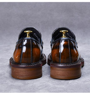 Zapatos Oxford Formales de Negocios para Hombre de Alta Gama, Punta Cerrada, Cuero Genuino, Acabado Brillante Británico Lacado, Antideslizantes, Siempre a la Moda - Product Image 6