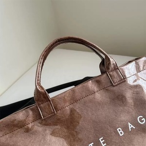 Large Capacity Waterproof Fashionable PVC Brown Dupont Paper Kraft Creative Women Tote <strong>Bag</strong> for Fairy Love-Themed Paper <strong>Crafts</strong> - Product Image 3