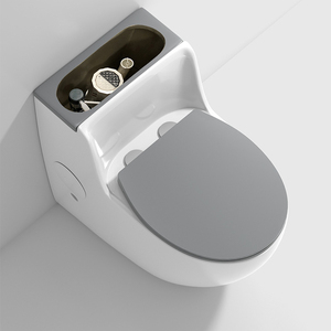 Phong Cách Hiện Đại Chất Lượng Cao Ké<span class=keywords><strong>p</strong></span> Tuôn Ra Đen Xám Phòng Tắm <span class=keywords><strong>Wc</strong></span> Nhà Vệ Sinh Gốm Một Mảnh Màu Nhà Vệ Sinh Bát Cho Khách Sạn - Product Image 4