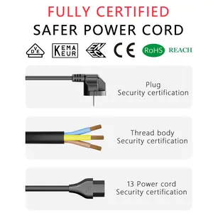 Cordon d'alimentation CA Schuko vers IEC Europe Câble d'alimentation d'extension C13 Cordon d'alimentation CA standard européen à 2 broches