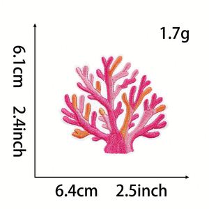 Patch thermocollant en tissu brodé de sequins, motifs été, plage, surf, lunettes de soleil, corail, pieuvre, serviette - Product Image 4
