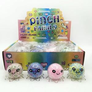 Needoh Squishy Octopus Jellyfish Toy TPR Stress Relief Ball with Colorful Foam <b>Beads</b> for Kids Adults Anxiety and Mood Calming - Product Image 5