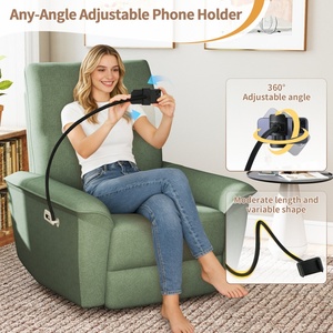 <span class=keywords><strong>Fauteuil</strong></span> inclinable pivotant robuste et rembourré avec port USB-C, facile à <span class=keywords><strong>nettoyer</strong></span>, <span class=keywords><strong>pour</strong></span> chambre d'enfant et camping-car - Product Image 5